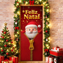 Capa de Porta Decoração de Natal para Casa Tecido Sublimado Porta C/Elástico